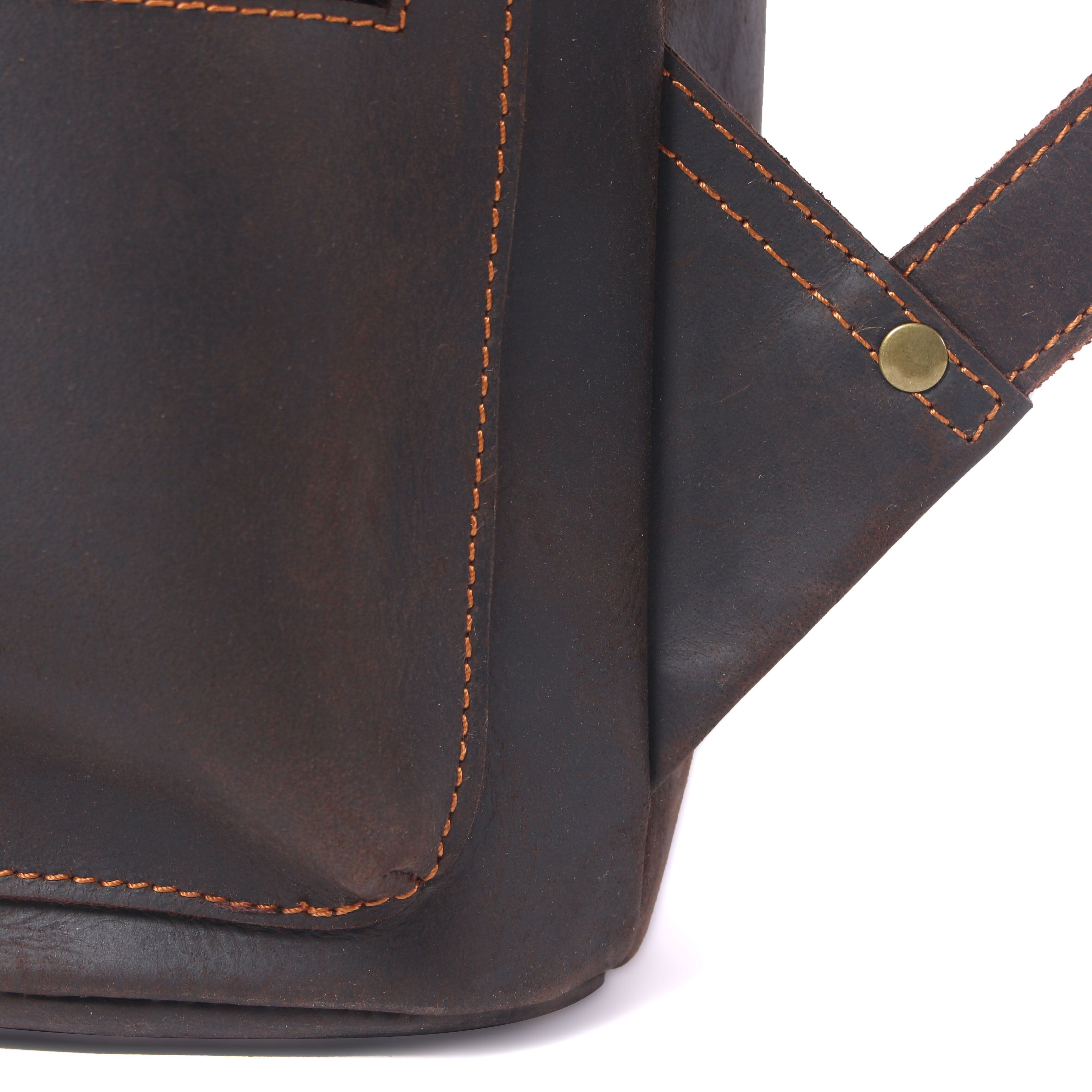 Flam | Leather Backpack with Drawstring