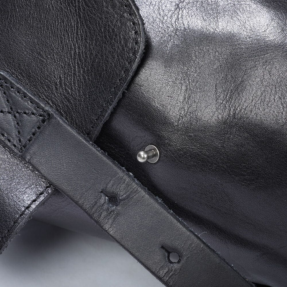 Bodo | Small Black Leather Backpack