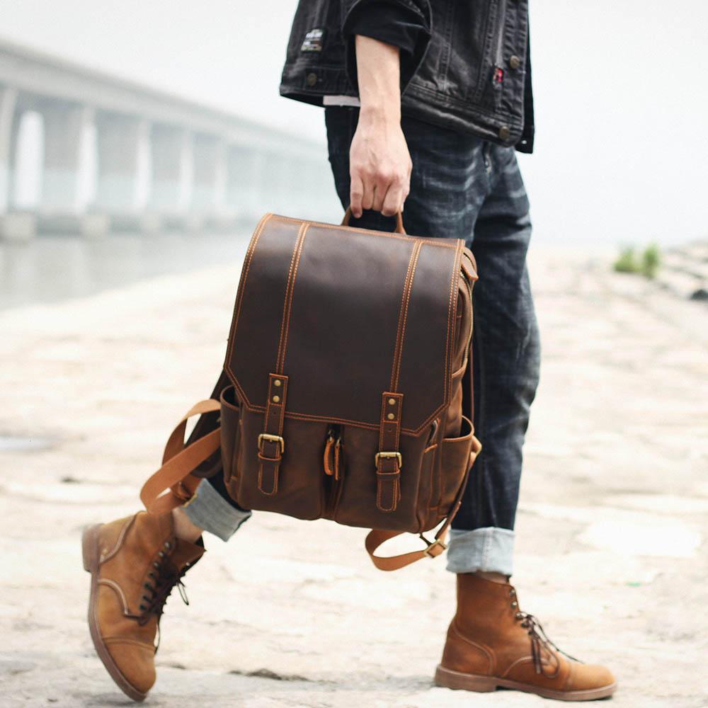 Biefeld | Brown Leather Backpack
