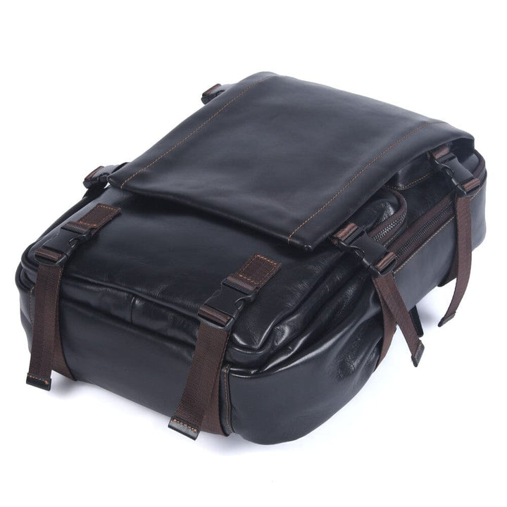 Isaac | Men's Black Leather Backpack (BUY 1 GET 1 FREE)