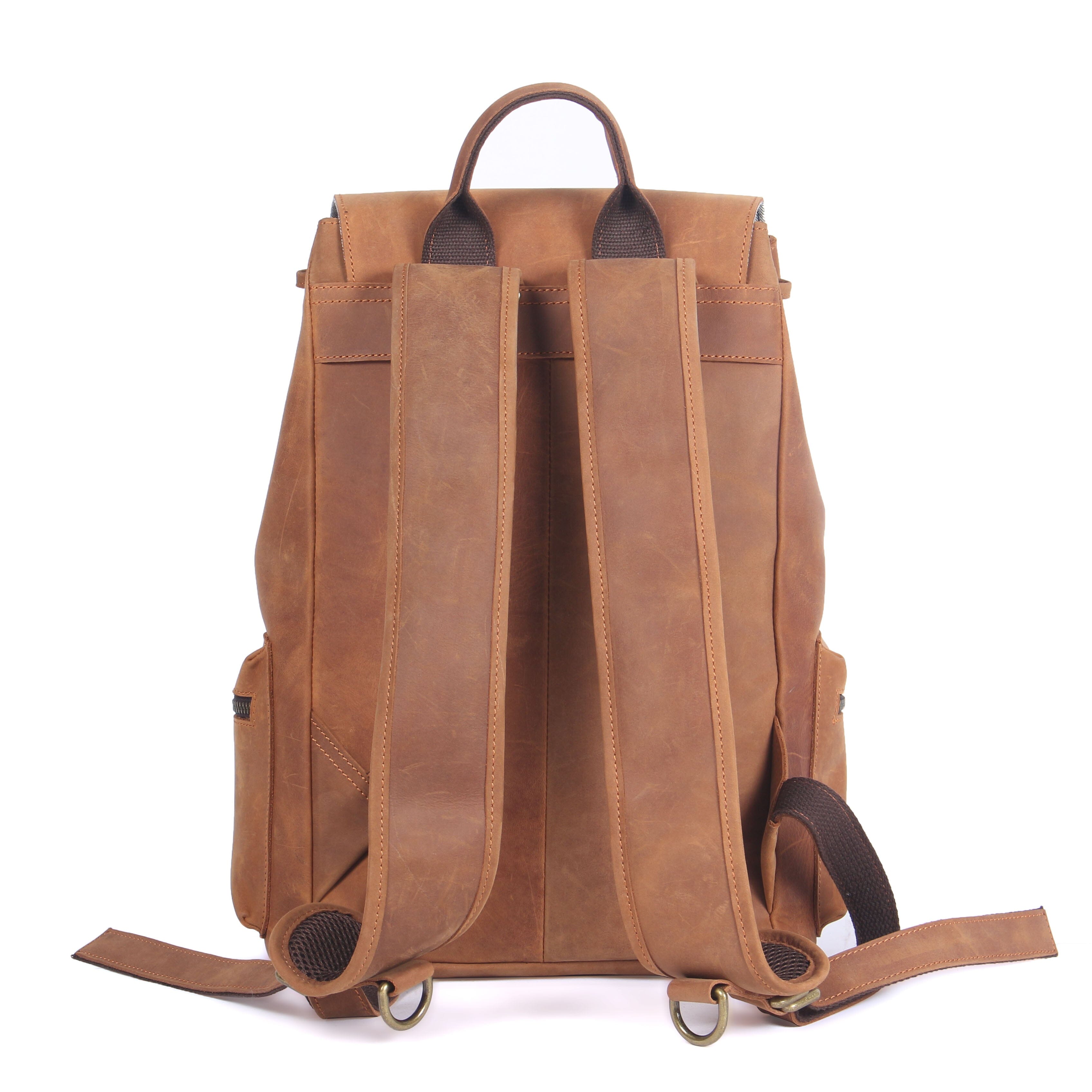 Flam | Leather Backpack with Drawstring