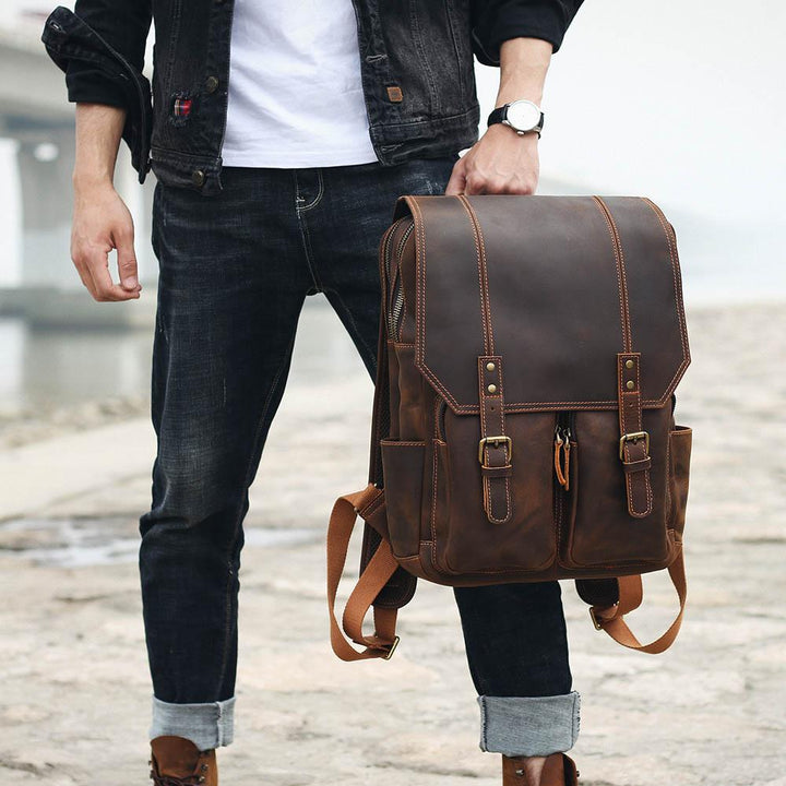 Biefeld | Brown Leather Backpack (BUY 1 GET 1 FREE)