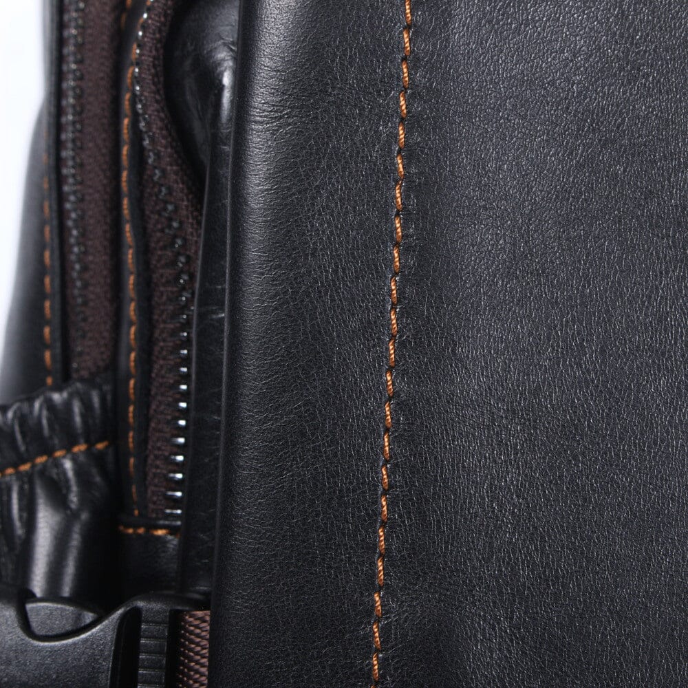 Isaac | Men's Black Leather Backpack (BUY 1 GET 1 FREE)