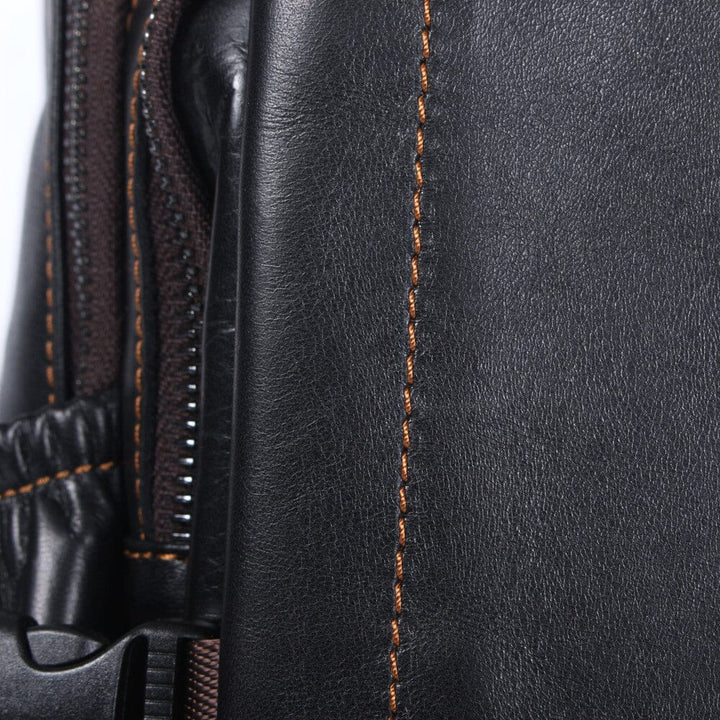 Isaac | Men's Black Leather Backpack (BUY 1 GET 1 FREE)