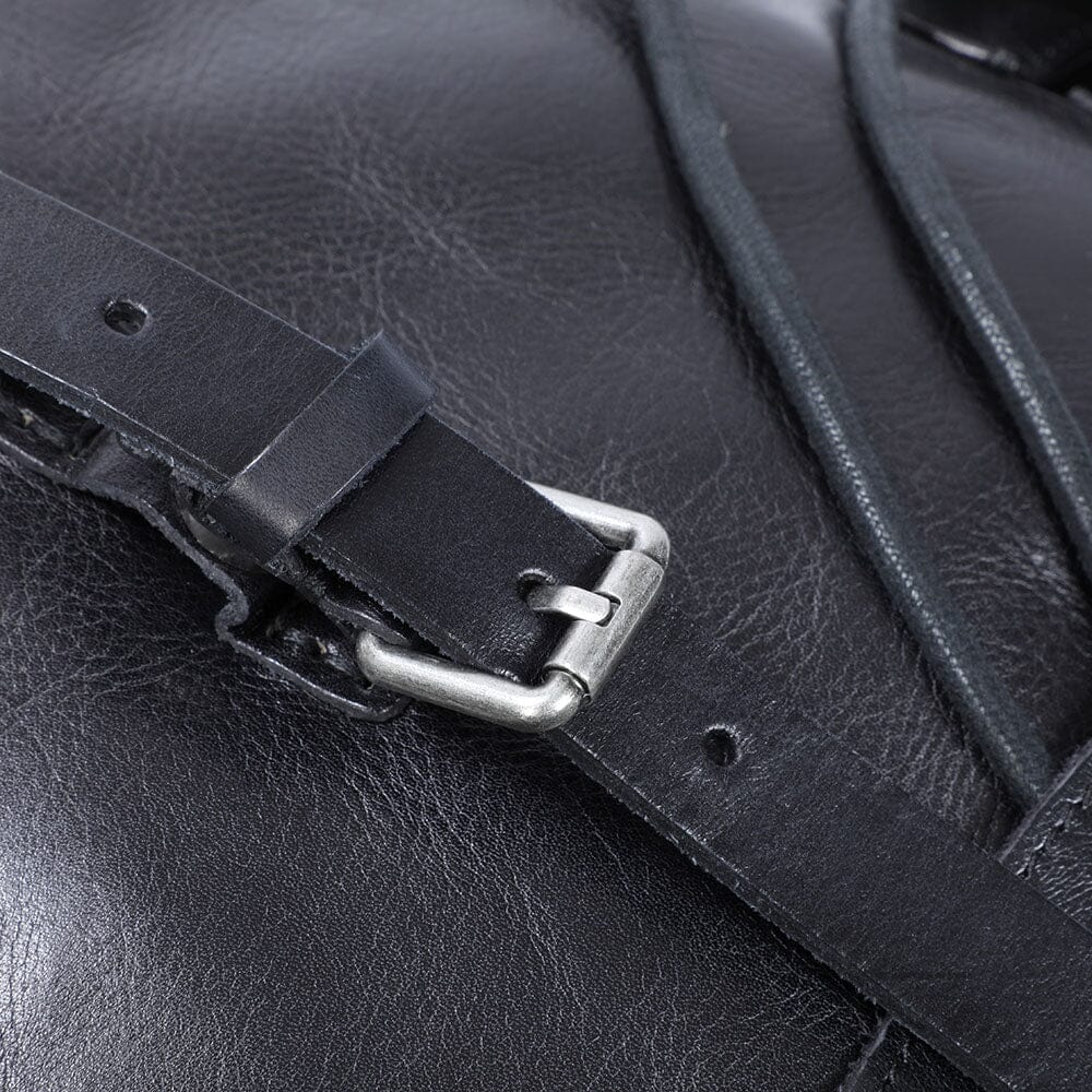 Bodo | Small Black Leather Backpack