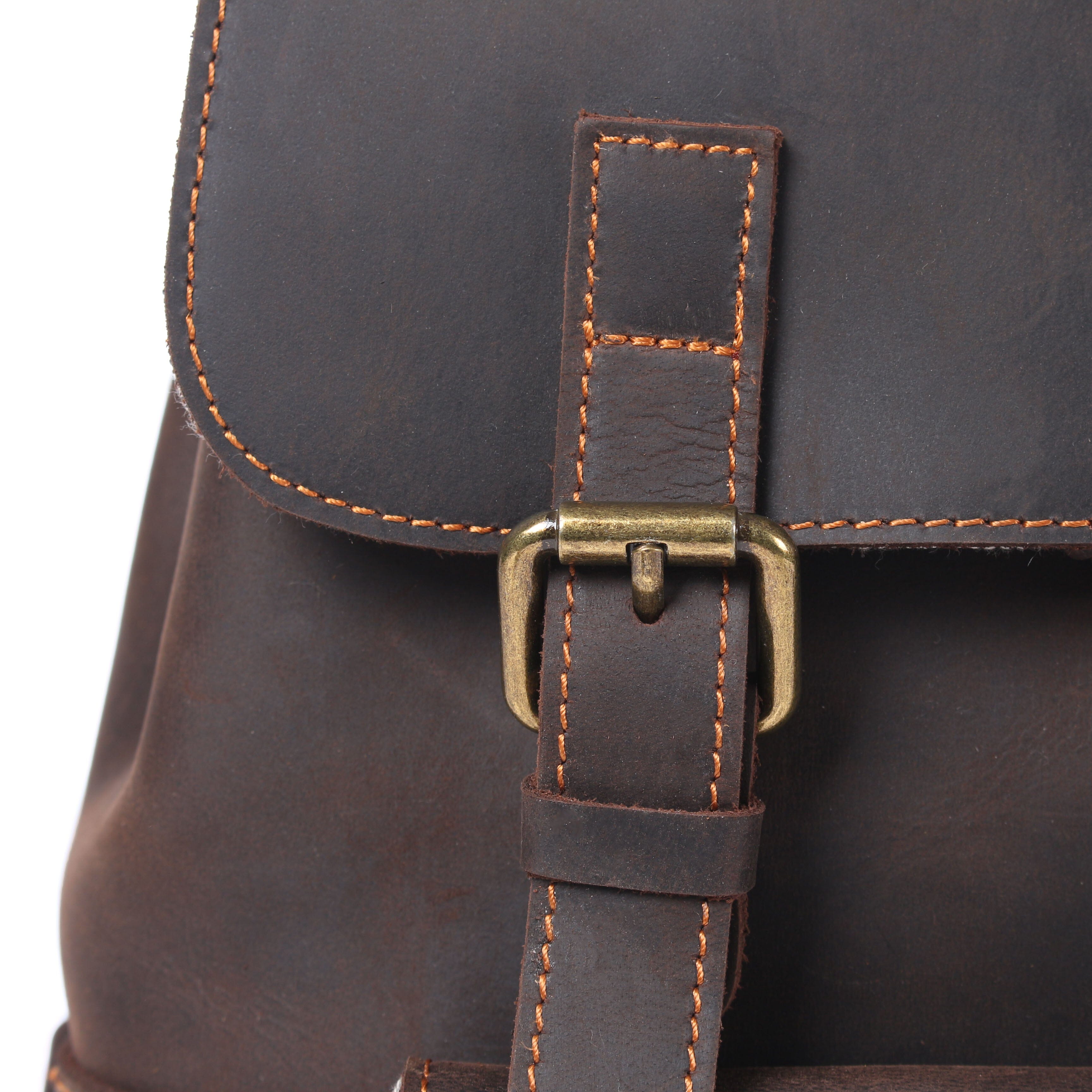 Flam | Leather Backpack with Drawstring
