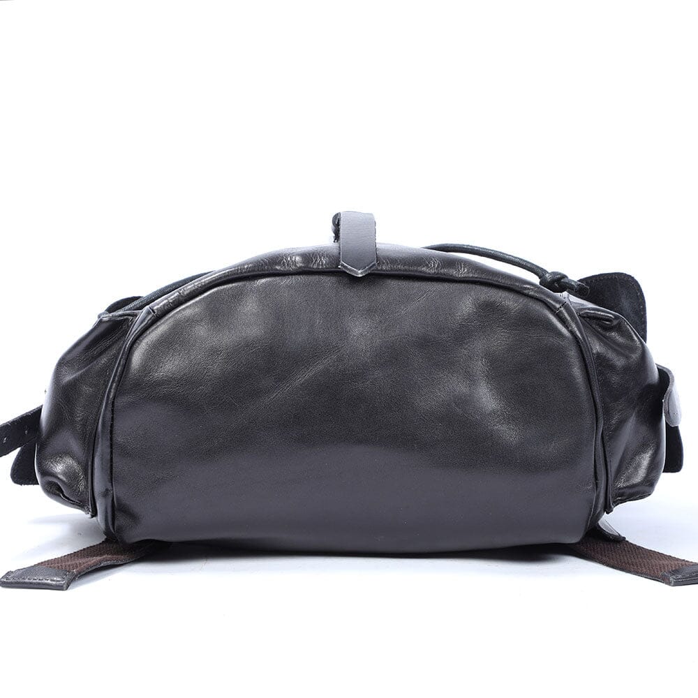 Bodo | Small Black Leather Backpack