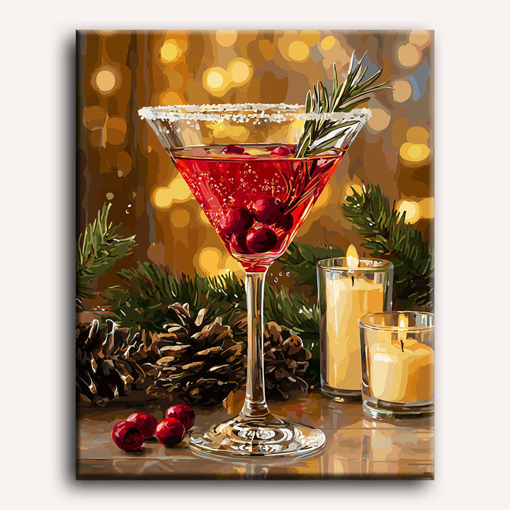 Malen nach Zahlen - Weihnachts-Cosmopolitan