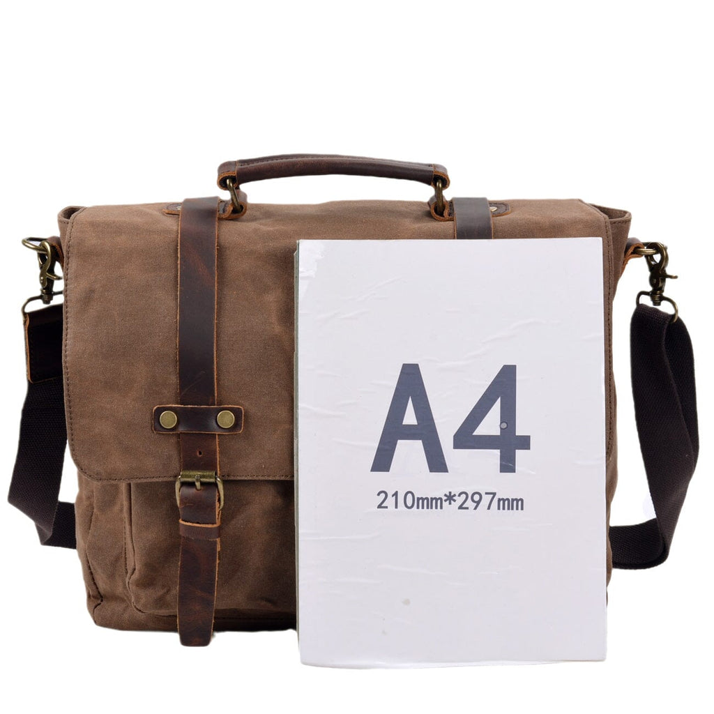 Bruges | Canvas And Leather Clutch Bag