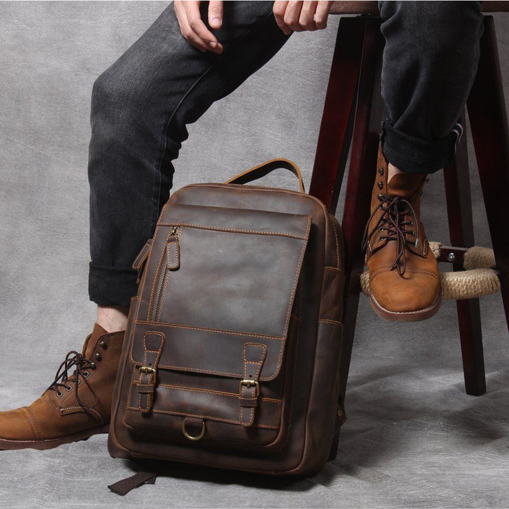 Moritz | Brown Leather Backpack