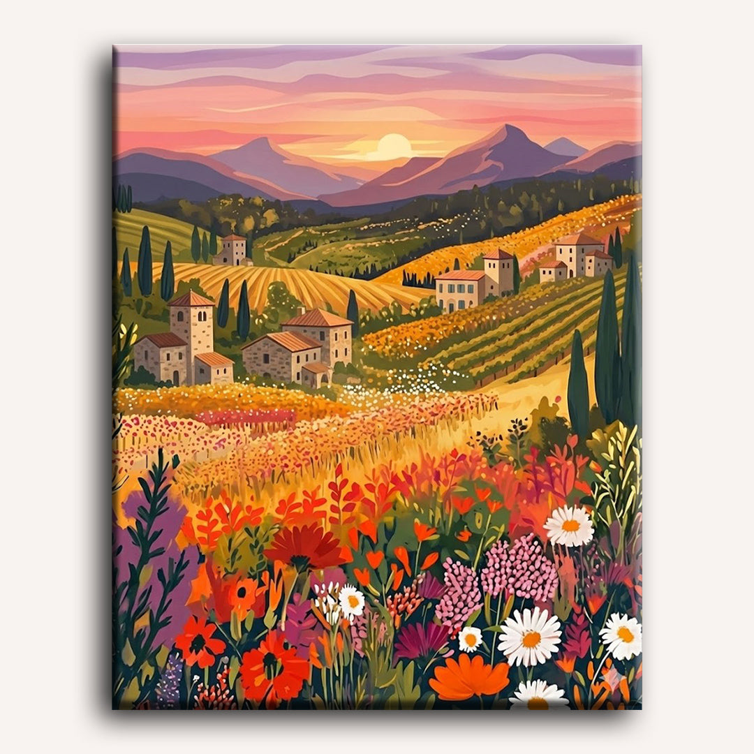 Malen nach Zahlen - Wildblumenlandschaft